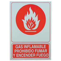 LETRERO GAS INFL.PROH.FUMAR...